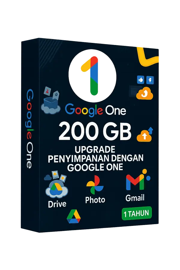 Google One 200GB – 1 Tahun Resmi Bergaransi