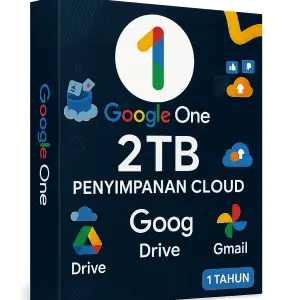 Google One Penyimpanan Cloud 2TB – 1 Tahun Resmi